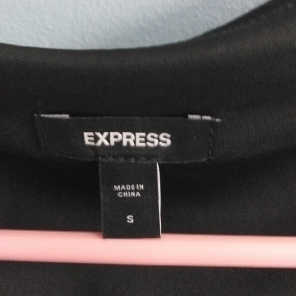Like New Express Black Studded Mini Dress Size Small - Picture 2 of 6